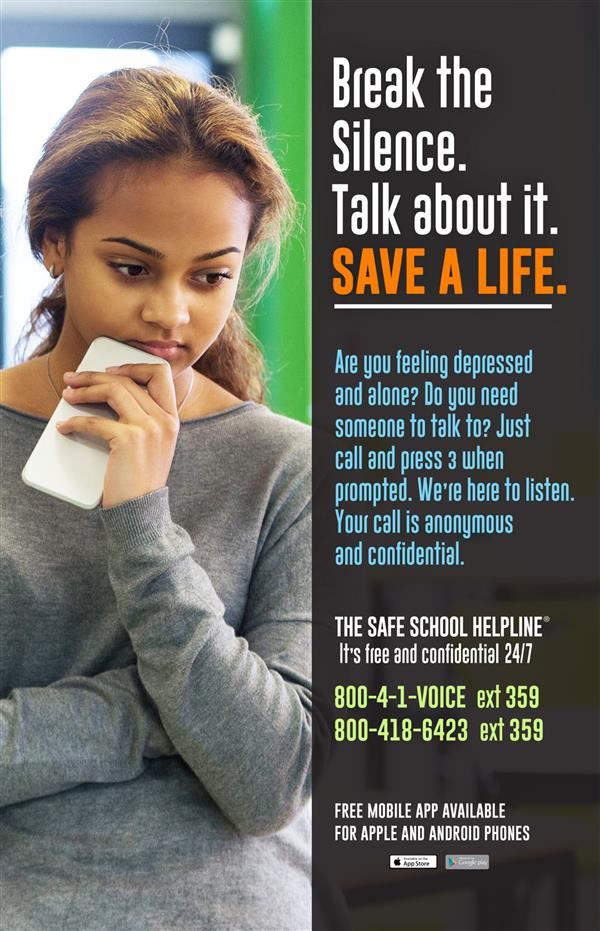 break the silence. talk about it to save a life.